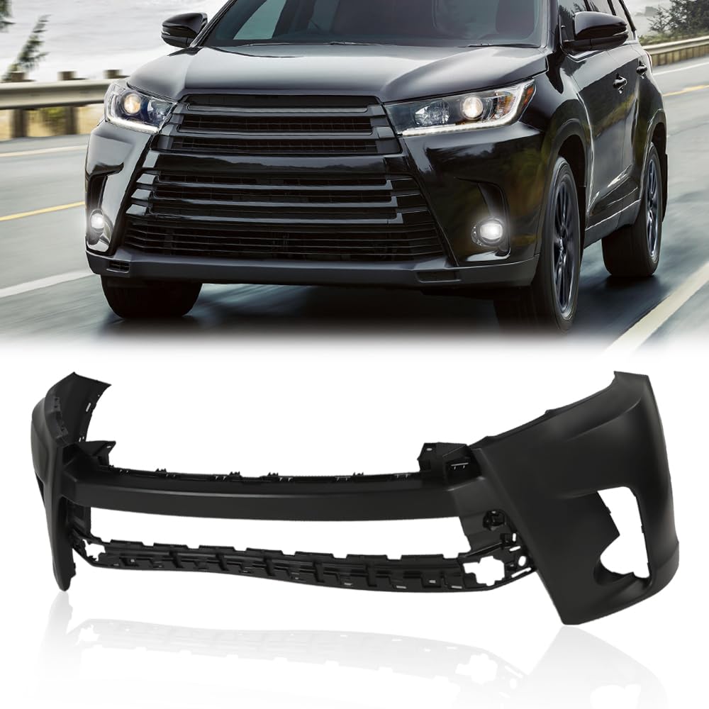 PIT66 Front Bumper Cover Fit Toyota Highlander 2017-2019