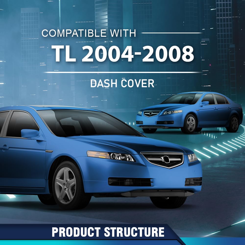 PIT66 TPE Dash Cover Fit 2004-2008 Acura TL Dash Cover 30-408LL Light Grey