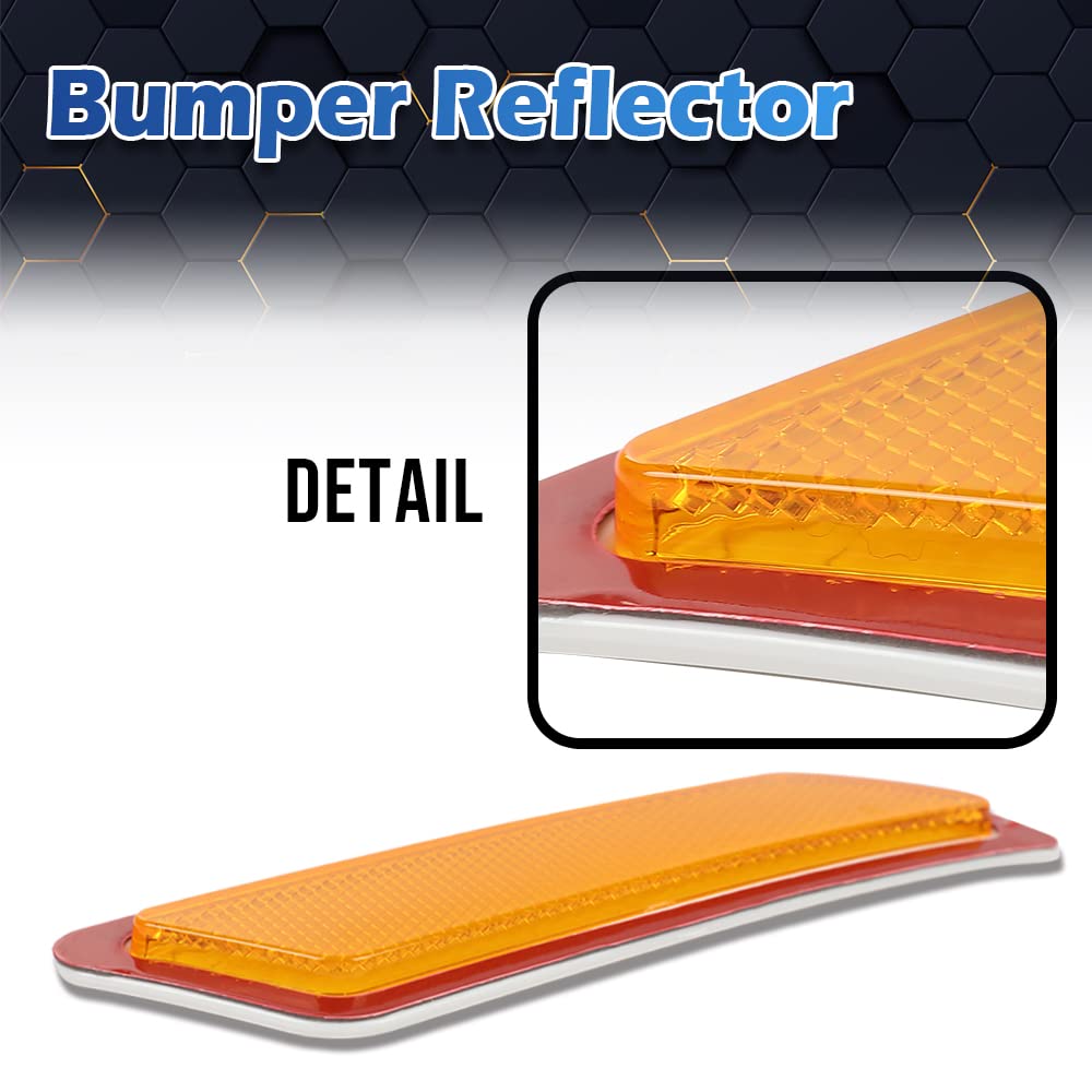 PIT66 Bumper Reflector, Compatible with 2012-2015 BMW 320i/328i/335i & 2014-2015 BMW 328d/ActiveHybrid 3 Base, Front Driver & Passenger Side, Orange #63147274522#BM2555102