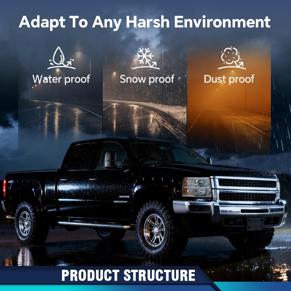 PIT66 Headlights Compatible With 07-13 Chevy Silverado