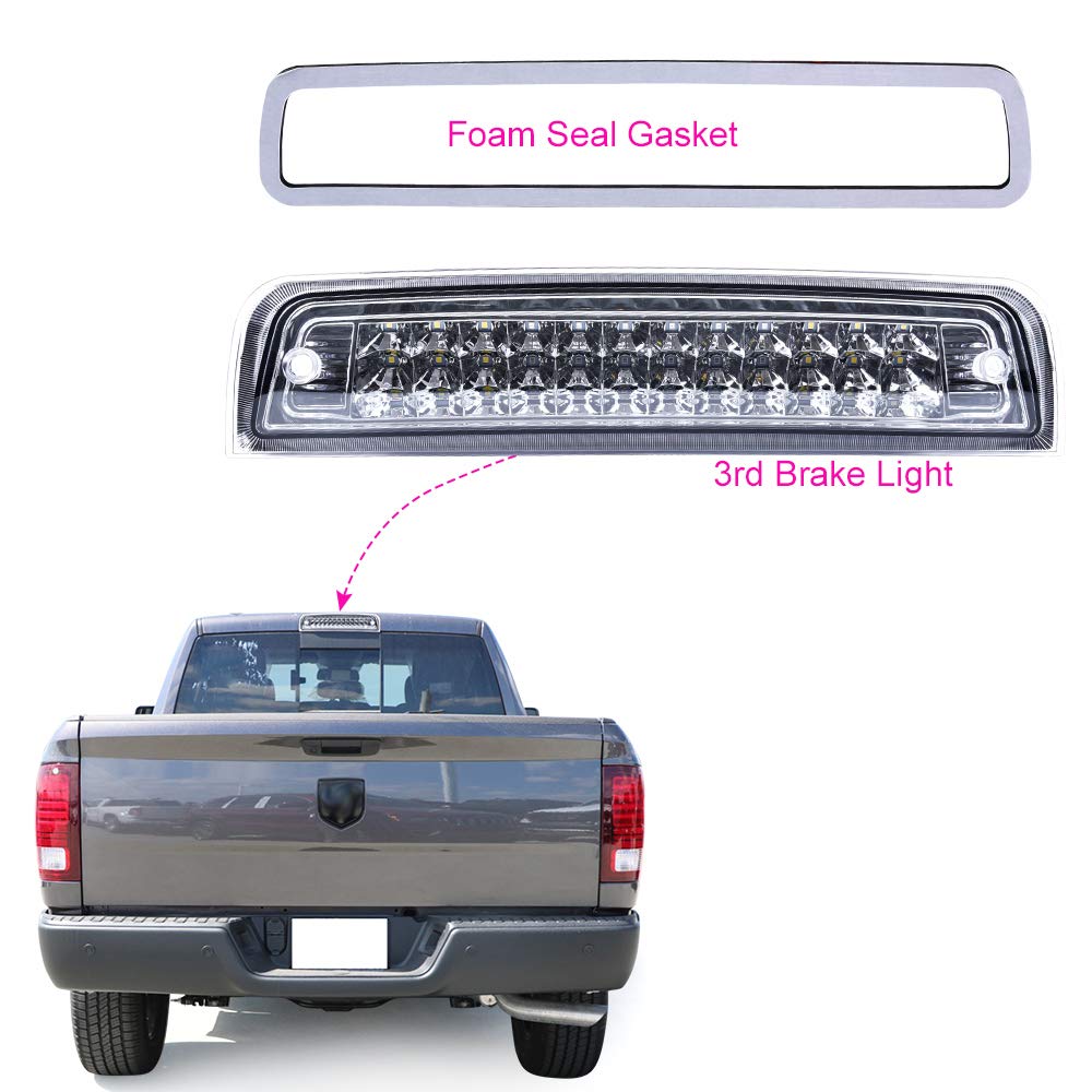 PIT66 Third Brake Light Gasket Seal, Compatible with Dodge RAM 1500 09-18/Compatible with Dodge RAM 2500 3500 10-18 Seal Replacement Foam Single Side Ultra Strong Adhesive