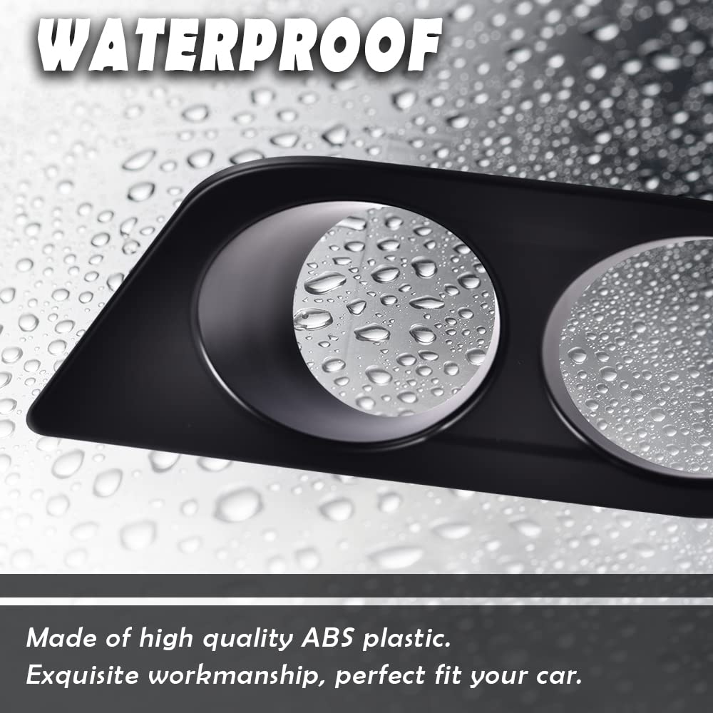 PIT66 Fog Light Frame, Compatible with BMW 3 Series E46 1 Pair Fog Light Cover Lamp Frames Matte Black