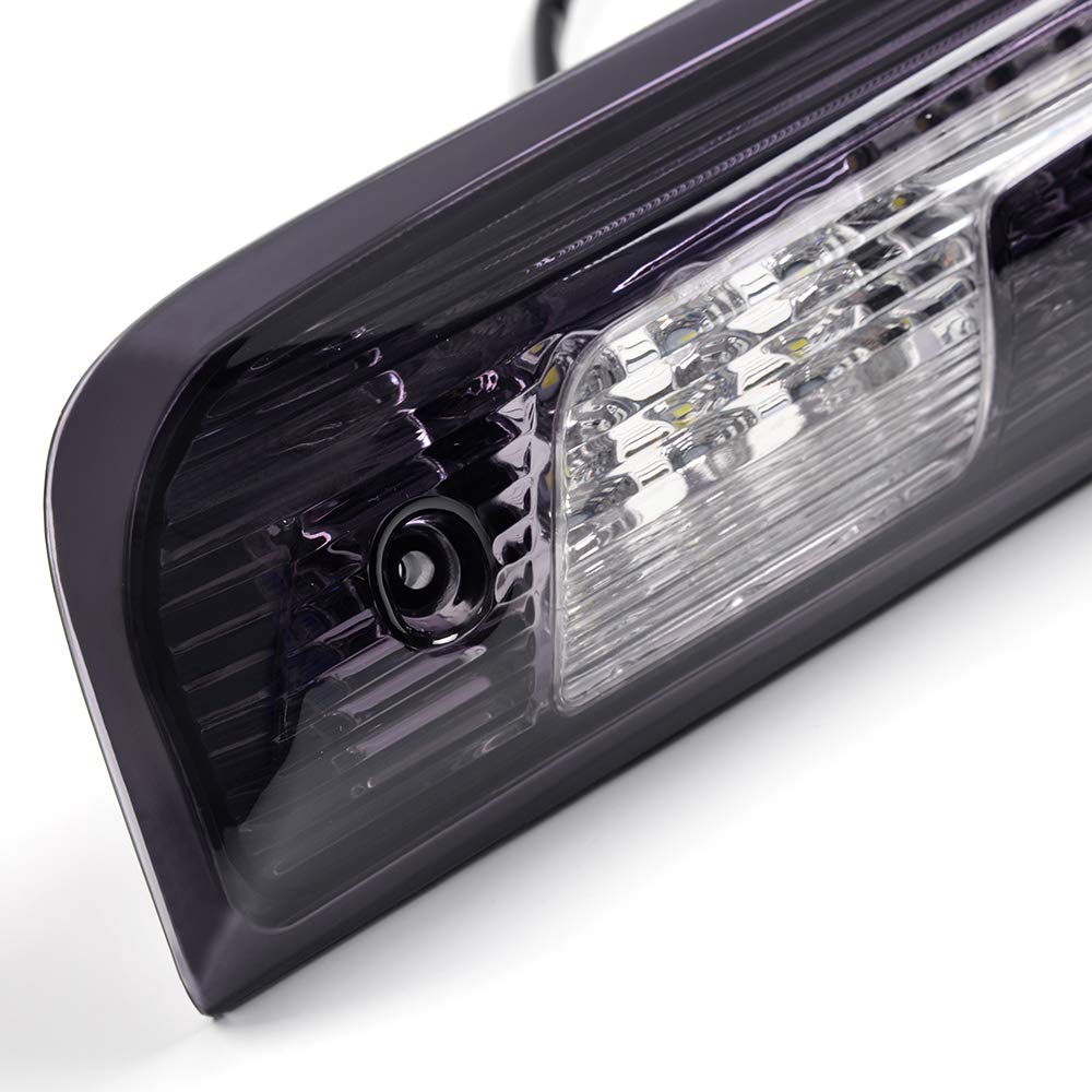 PIT66 LED 3rd Brake Light, Compatible with 2014-2018 Chevy Silverado/2014-2018 GMC Sierra 1500 2500HD 3500HD Clear Housing Smoky&Clear Lens