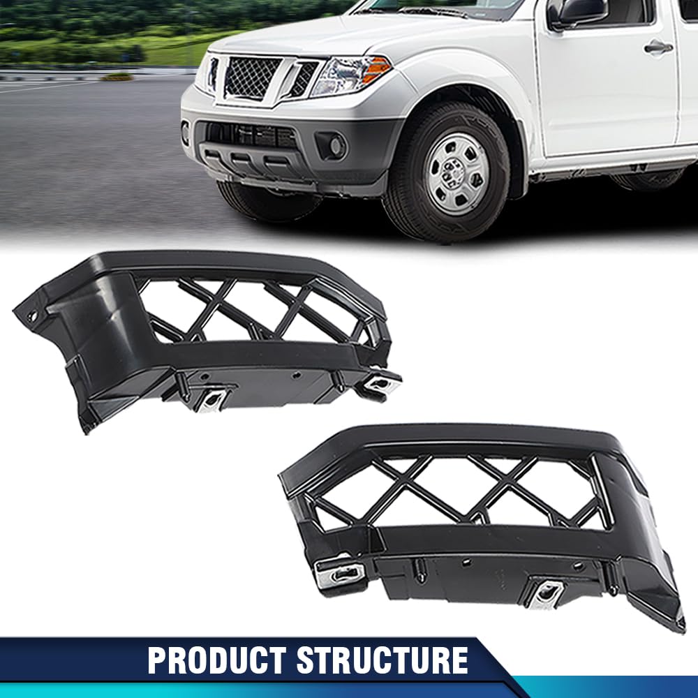 PIT66 Front Bumper Brackets Set of 2 Compatible with Nissan Frontier 2005-2021 /Fit Nissan Pathfinder 2005-2012 Front Left & Right Side 62222EA500, 62223EA500, NI1043115, NI1042115