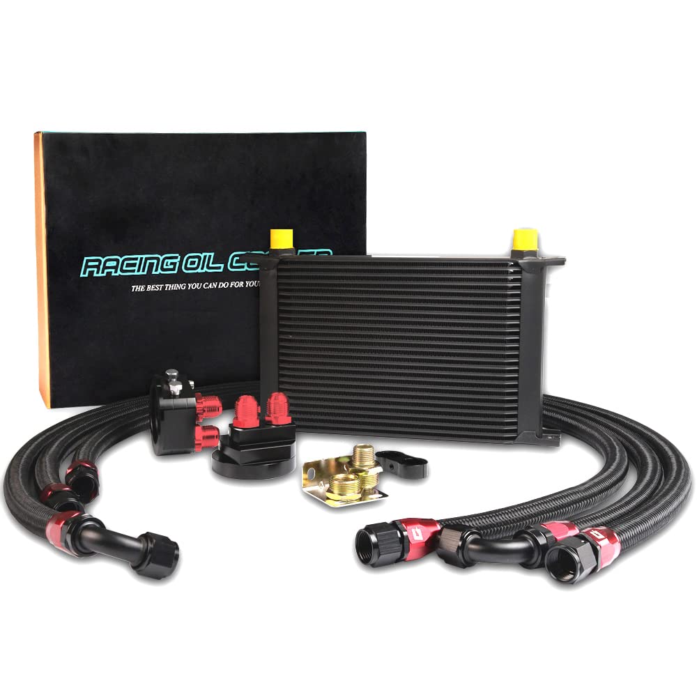 PIT66 25 Row AN10-10AN Aluminum Engine Transmission Oil Cooler Kit