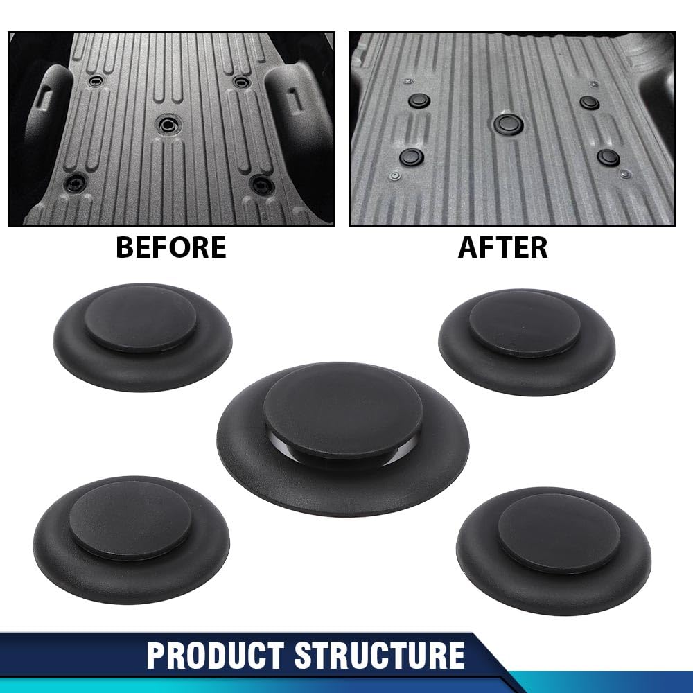 PIT66 5th Wheel Hitch Puck Cover Plug Trim Ring Kit Compatible with 2011-2023 Ford F250 F350 F450 F550 Super Duty Trucks BC3Z-99000A25-A