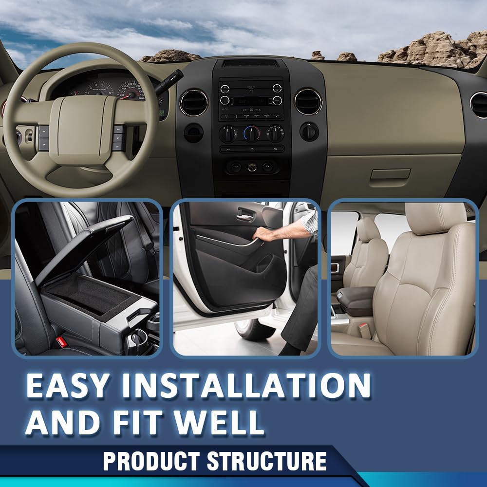 PIT66 Beige Right Upper Dash Trim Panel Cover Fit Ford F150 2004-2008