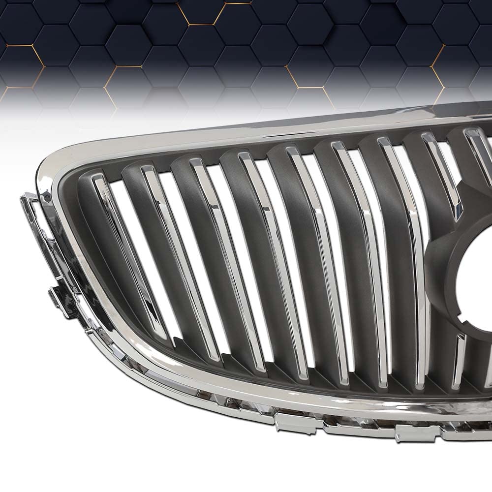 PIT66 Front Upper Bumper Grille Assembly Fit Buick Verano 2012-2017, Chrome