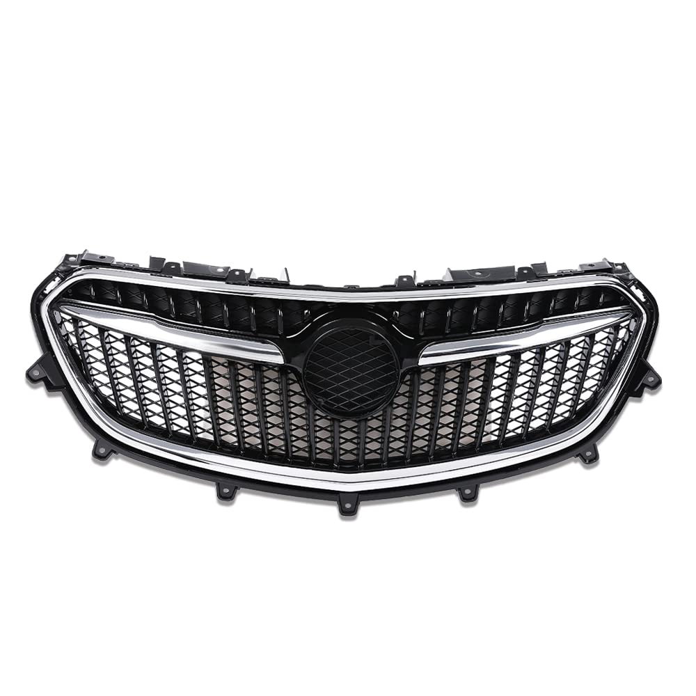 PIT66 Front Upper Grille Fit Buick Encore 2017-2019 Chrome Black