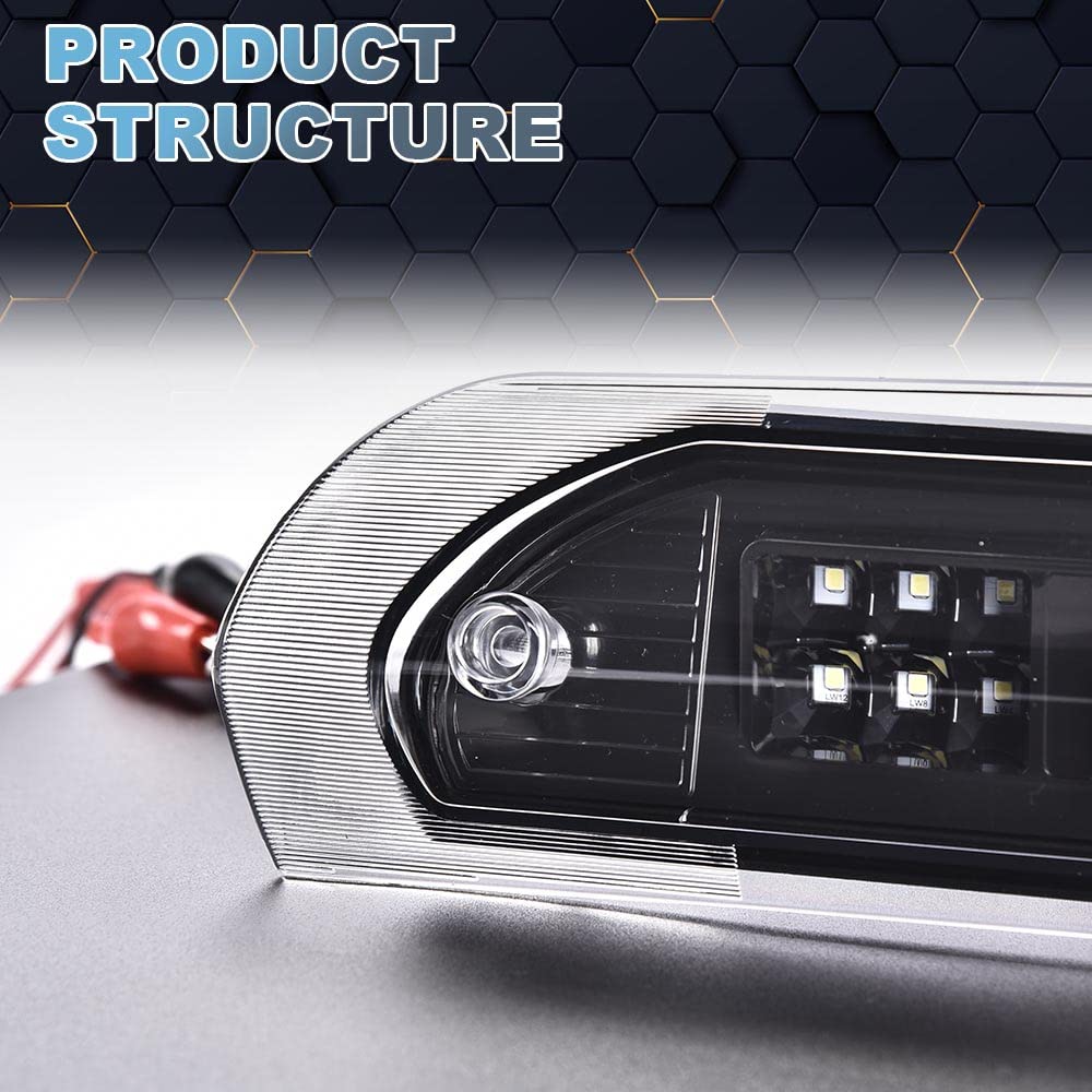 PIT66 LED 3rd Brake Light Fit Dodge Ram 1500 2002-2008 Black Housing