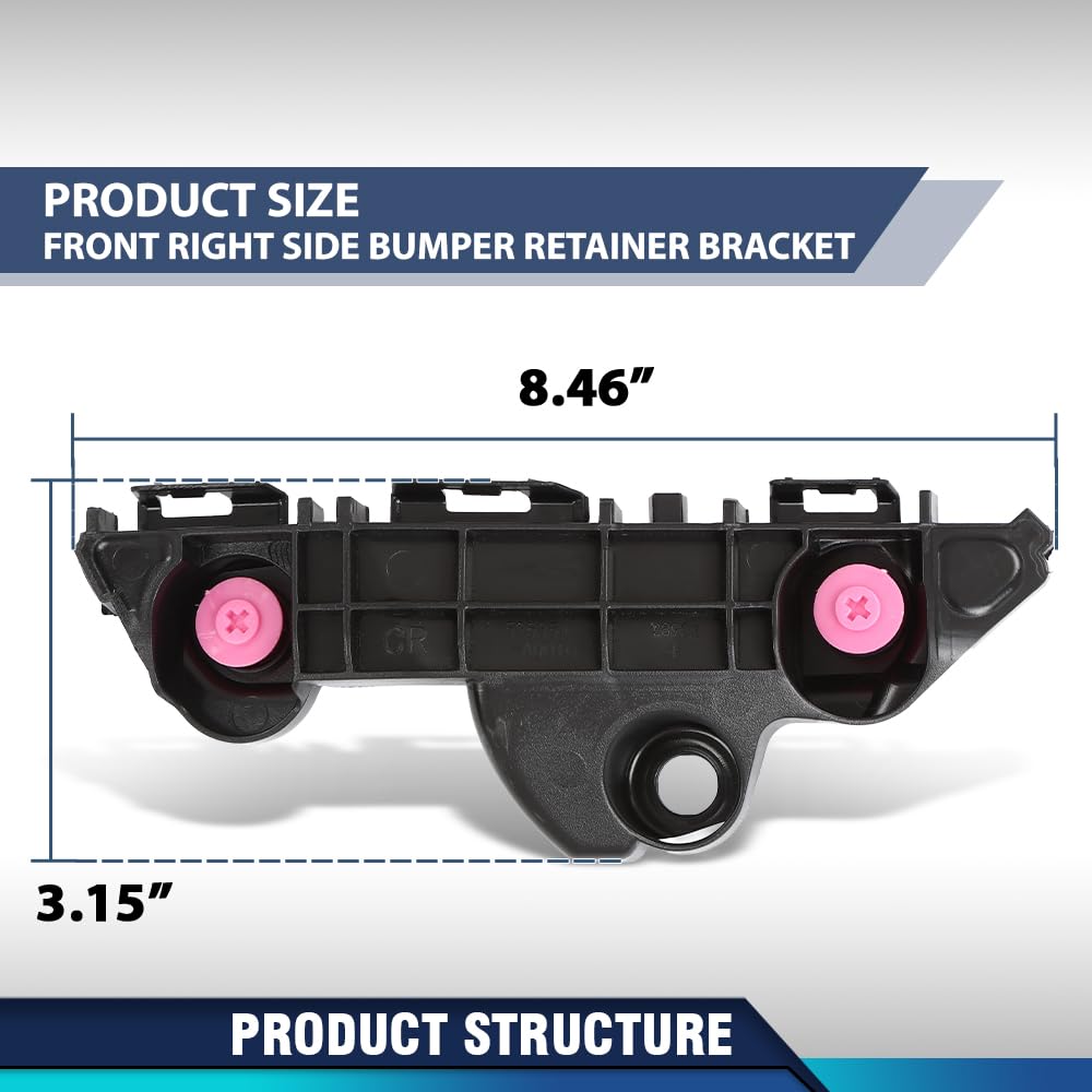 PIT66 Front Bumper Retainer Bracket Right Side, TO1043169, 52535AQ010,