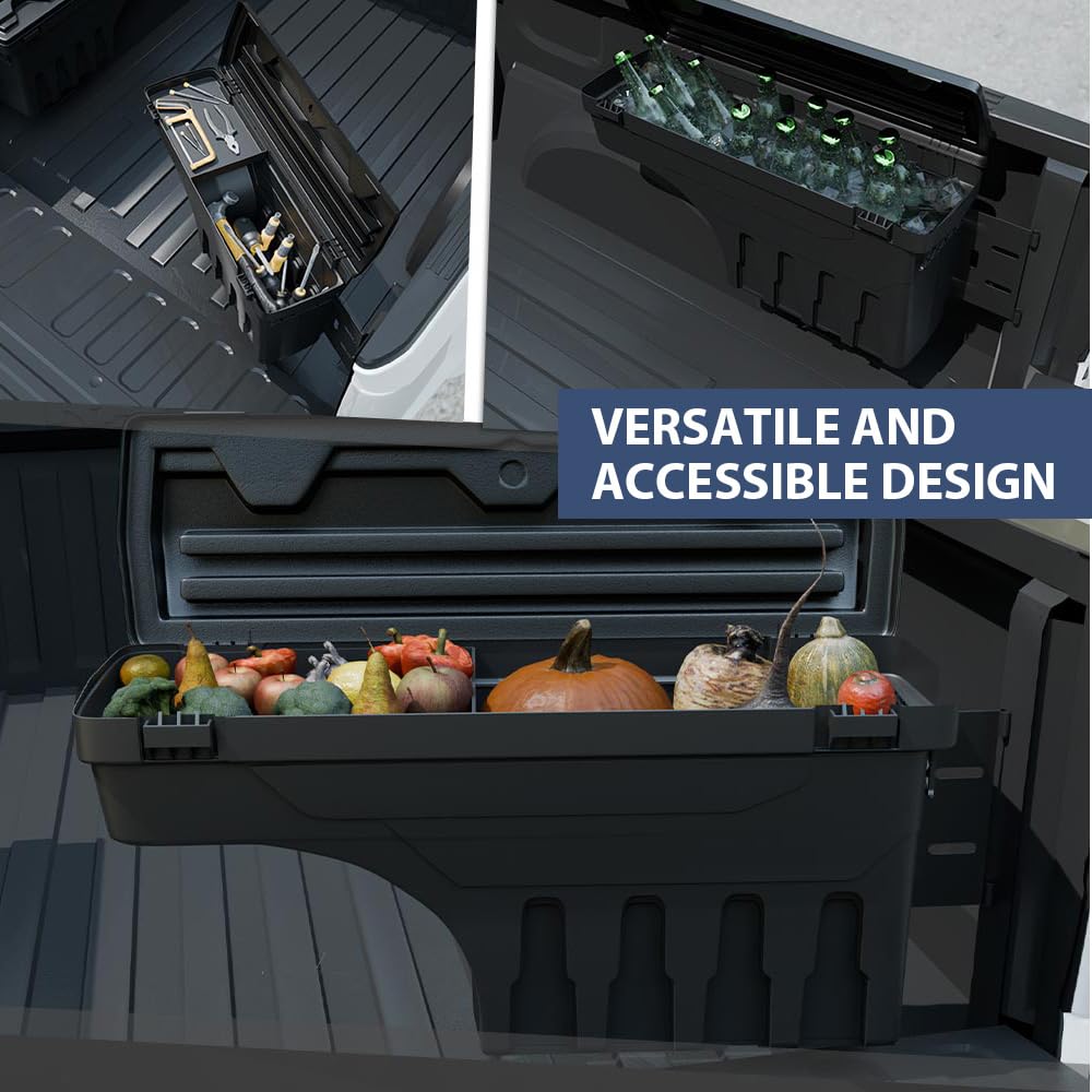 PIT66 Lockable Truck Bed Toolbox Storage Fit 2002-2018 Dodge Ram Right