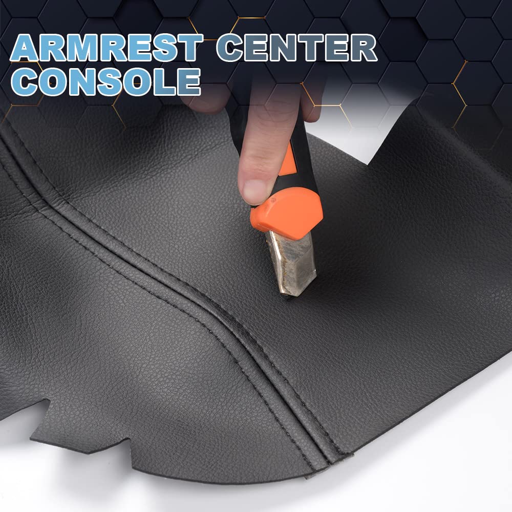 PIT66 Armrest Lid Cover Fit Silverado/Sierra 2007-2014 Black