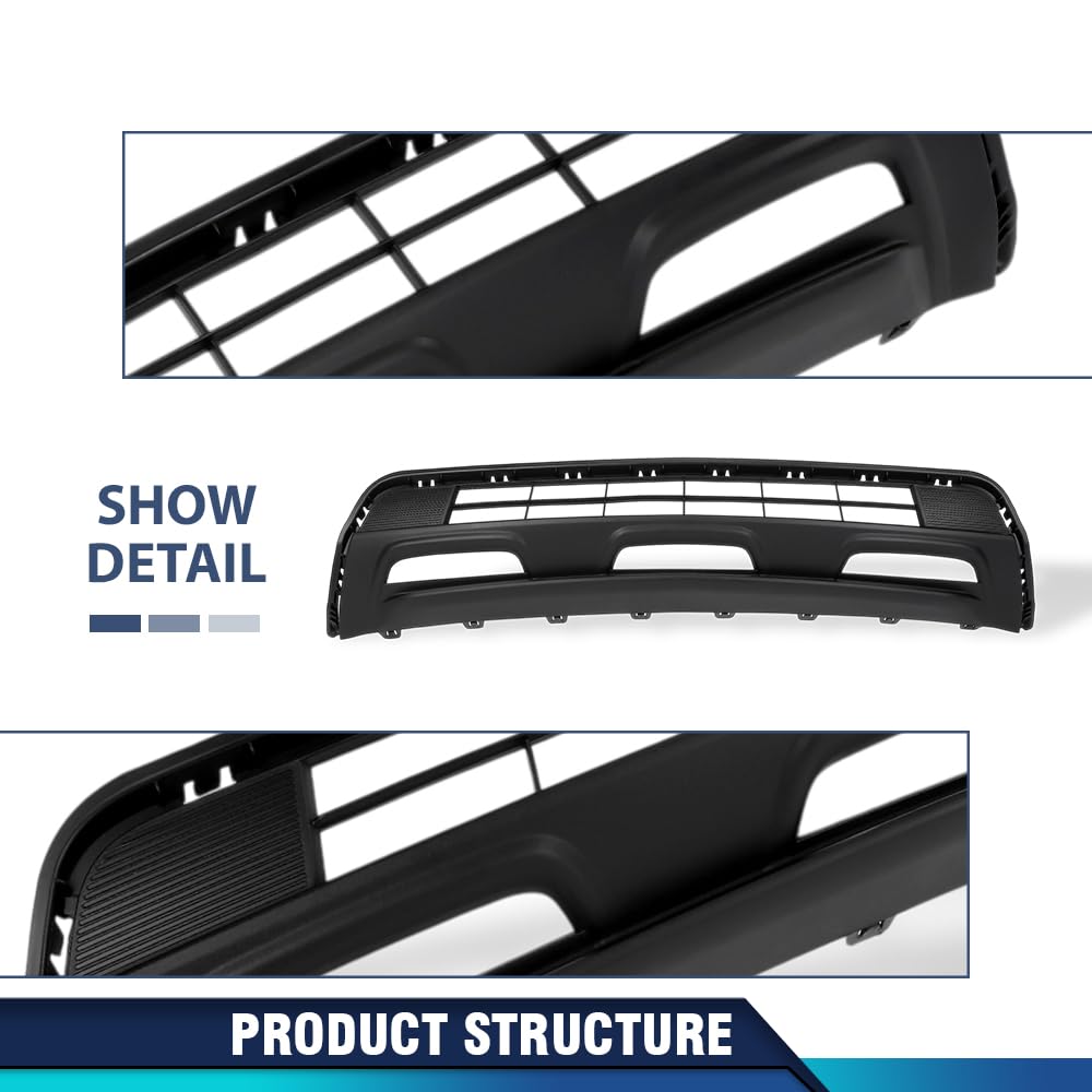 PIT66 Front Bumper Protector PP Black Fit Chevy Blazer 2021-2023