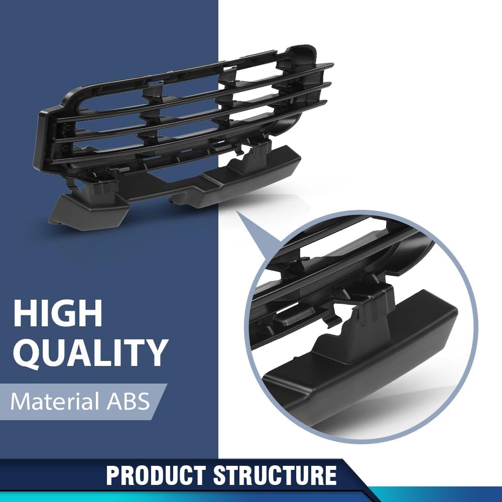 PIT66 Front Bumper Grille Grill Insert Compatible with 2013 2014 2015 2016 2017 Land Rover Range Rover LR046709 Black