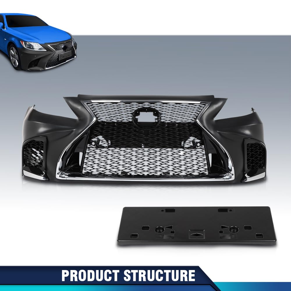 PIT66 Front Bumper Set Fit 2007-2009 LX LS460 to 18+ LS F-Sport Style