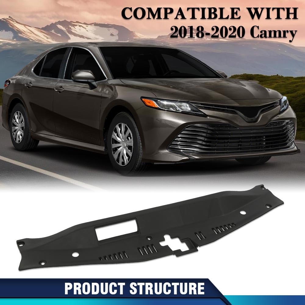 PIT66 Radiator Support Access Upper Top Cover Assembly Compatible with Toyota Camry 2018-2020 Black 5329506190, 53295-06190, 5329533130, 53295-33130, TO1224119