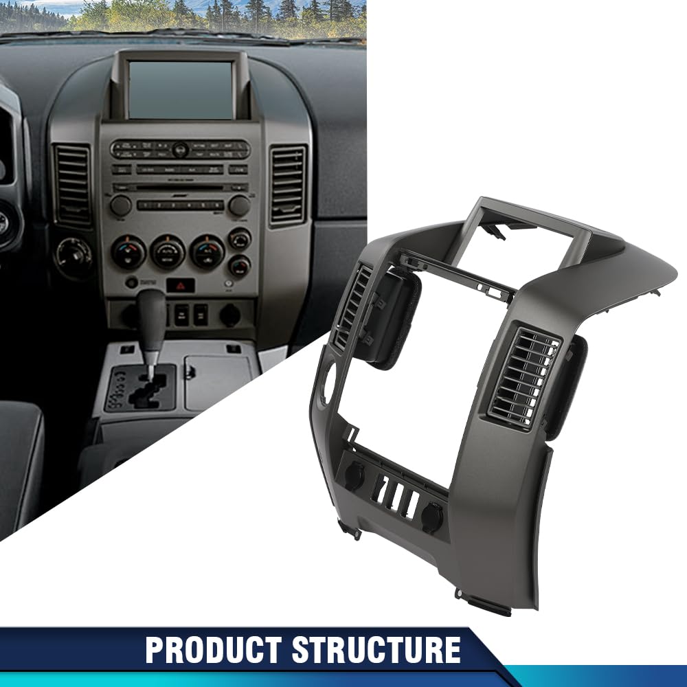 PIT66 Center Dash Bezel Panel Fit Nissan Titan SE XE Armada SE 2004-2006