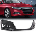 PIT66 Primed Front Bumper Cover W/o Sensor Holes Compatible with Honda Accord Sedan 2018 2019 2020 Replacement #04711TVAA00ZZ HO1000314