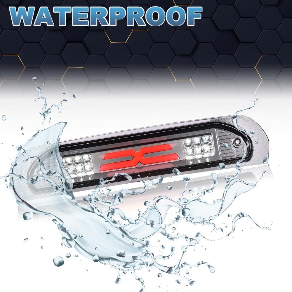 PIT66 LED 3rd Brake Light Fit Dodge Ram 1500 2002-2008 Chrome Housing