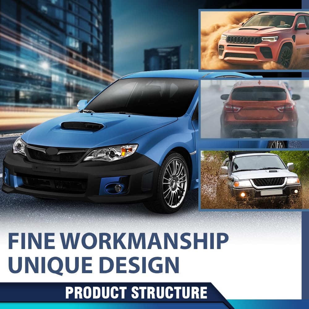 PIT66 Front Bumper Cover Primed Compatible with Su.baru Impreza (submodel: WRX, WRX Limited, WRX Premium, WRX STI, WRX STI Limited) 2011-2014 57704FG113, SU1000167 Black PP