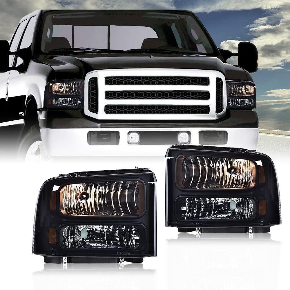 PIT66 Headlight Assembly Fit 1999-2004 Ford F250 F350 F450 F550 Super Duty