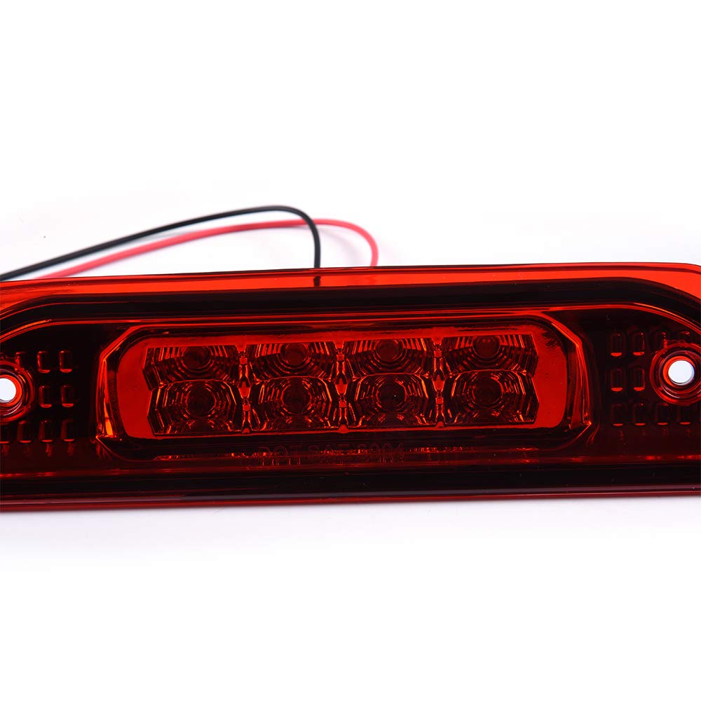 PIT66 LED 3rd Brake Light, Compatible with 99-04 Jeep Grand Cherokee High Mount Third Stop Tail Parking Light Chrome Housing Red Lens