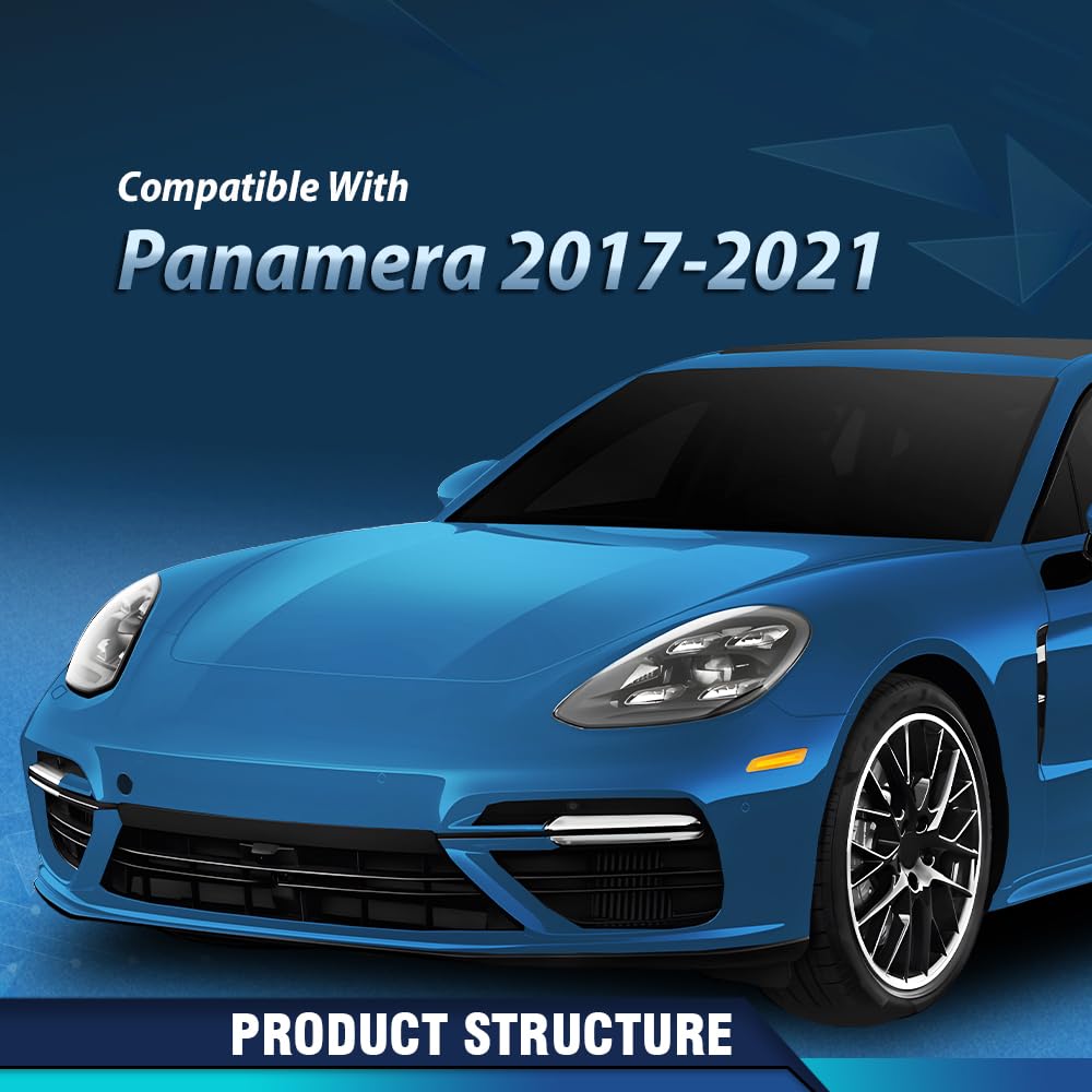 PIT66 Front Bumper Tow Hook Cover PP Black Fit Porsche Pana-mera 2017-2021