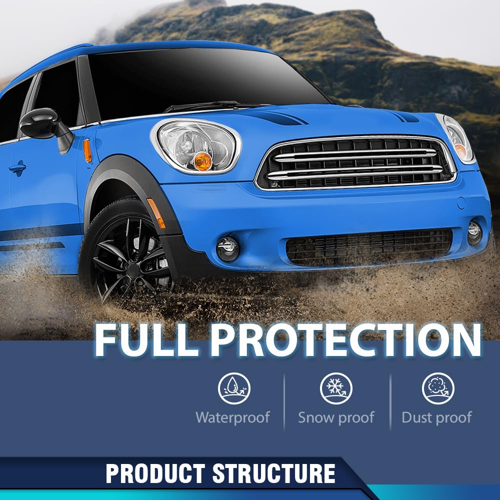 PIT66 Headlight Bezels Passenger Side Right Compatible with Mini Cooper Countryman 2011-2016 Fit Cooper Paceman 2013-2016 Silver