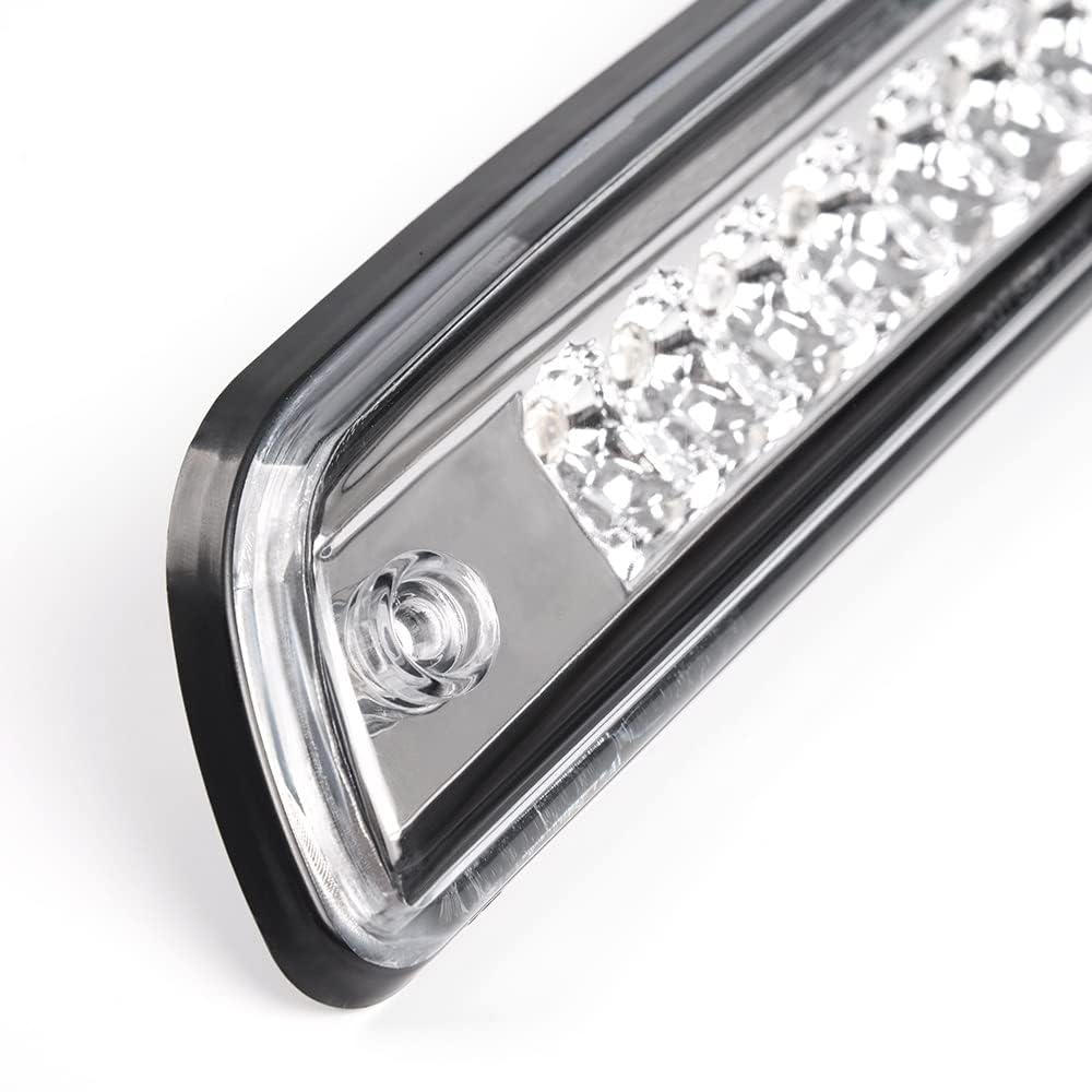 PIT66 LED 3rd Brake Light Compatible with Toyota Tacoma 1995-2015 Clear Lens Chrome Housing Third Brake Stop Lamp Light