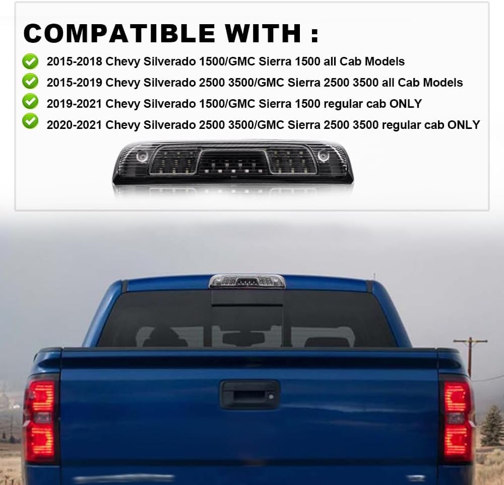 PIT66 3rd Brake Lights Fit 14-18 Chevy Silverado/GMC Sierra
