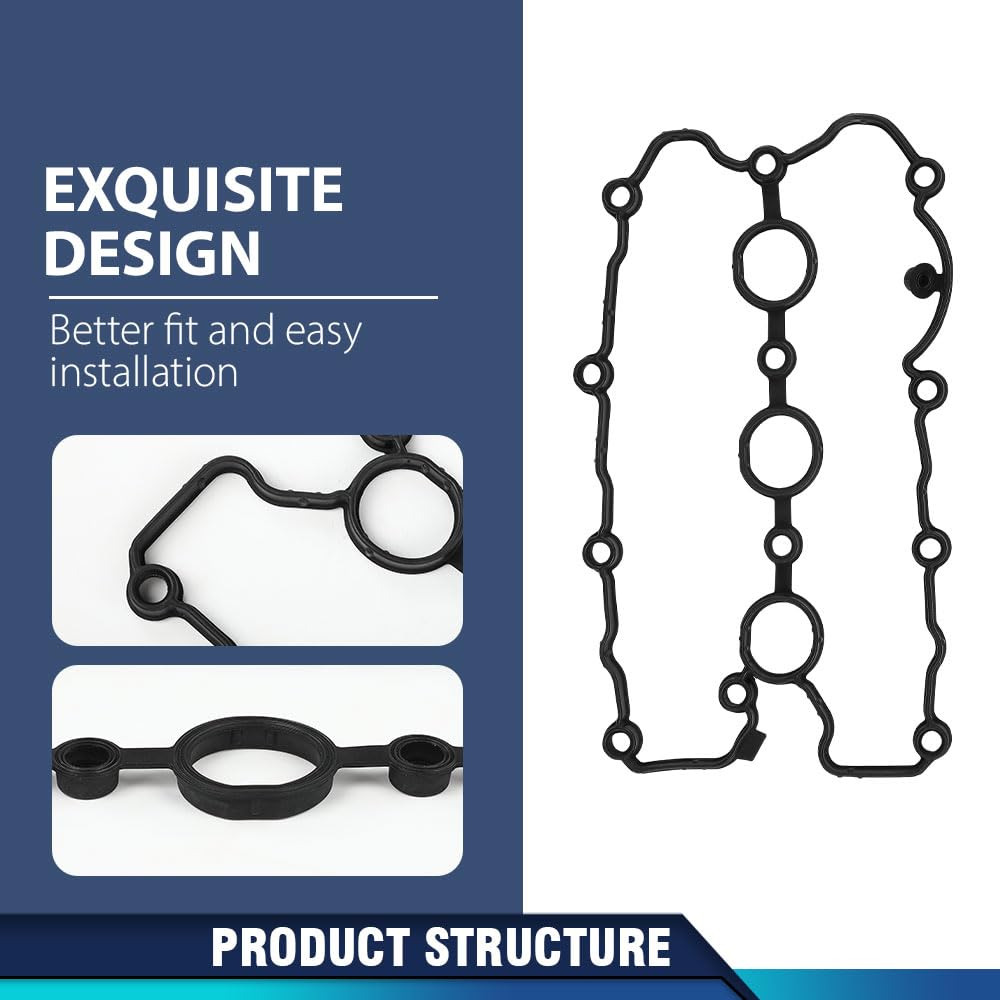 PIT66 Engine Valve Cover w/Gasket Compatible with Audi A4 2005-2008,Compatible with Audi A6 2005-2011 06E103471G, V104953, 0360037