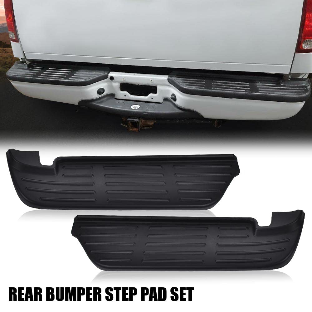 PIT66 Rear Bumper Step Pad Cover Compatible with Ford F250 F350 F450 F550 Super Duty Lariat, XL, XLT Models 1999-2007 Driver Left and Passenger Right Side