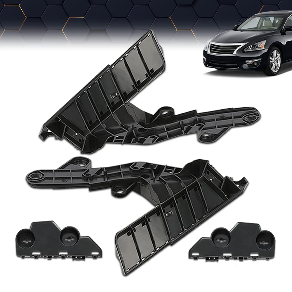 PIT66 Front Bumper Bracket Retainer Compatible with 2013-2015 Altima Sedan 4PC Beam Mount Support