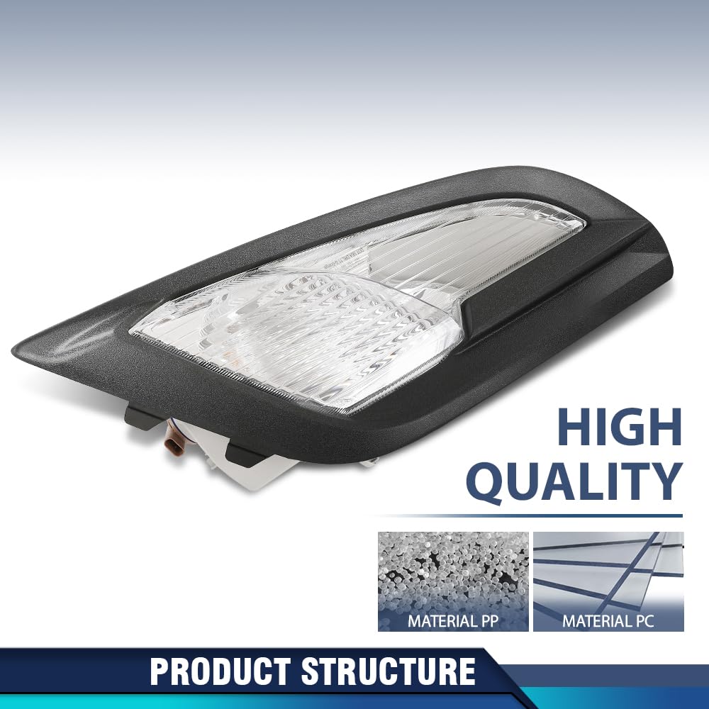 PIT66 Halogen Fog Lights Compatible with Ford EcoSport 2018 2019 2020 2021 2022 Fog Lamps Assembly w/Cover Bezels Pair GN1Z15266AA, GN1Z15266AB Clear Lens