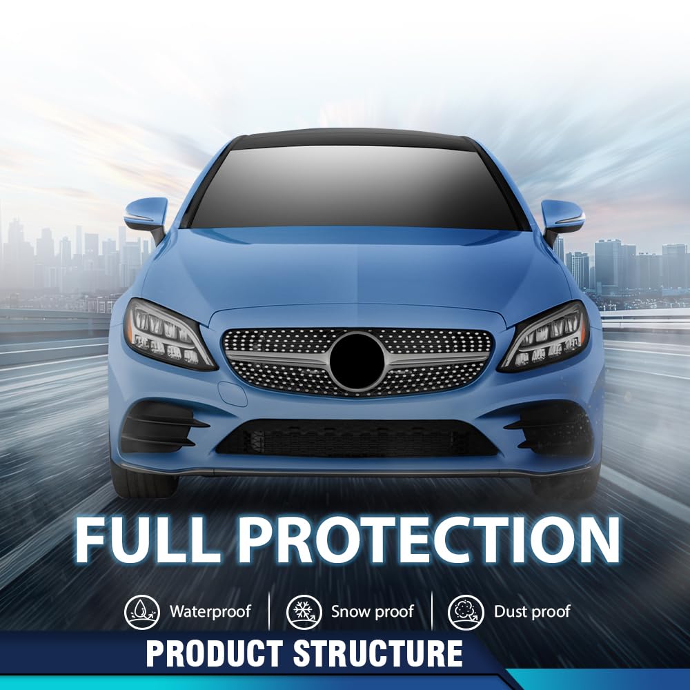 PIT66 Front Bumper Lower Side Grille Trim Compatible with Benz C-Class AMG-Line 2019-2021 Facelift (W205, S205, C205, A205), Only Fit AMG-Line Bumper, 2058857202, 2058857302 Black