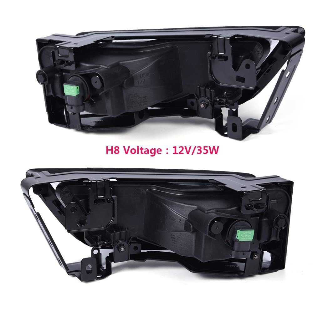 PIT66 Front Fog Light Compatible with Honda Accord Sedan 2013 2014 2015 Left & Right Side Fog Lamps w/Bulbs 33900T2AA01 Clear Lens