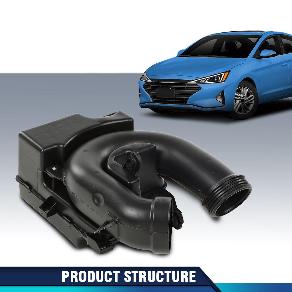 PIT66 Air Cleaner Intake Resonator Compatible with Hyundai Elantra Sedan Non-Sport 2.0L 2017-2020 28220-F2000, 28220F2000 Black