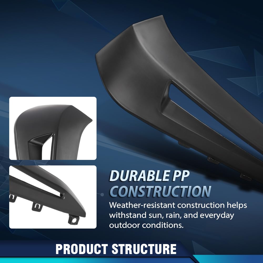 PIT66 Front Bumper Left End Extension PP Black Fit Toyota Tacoma 2024-2025