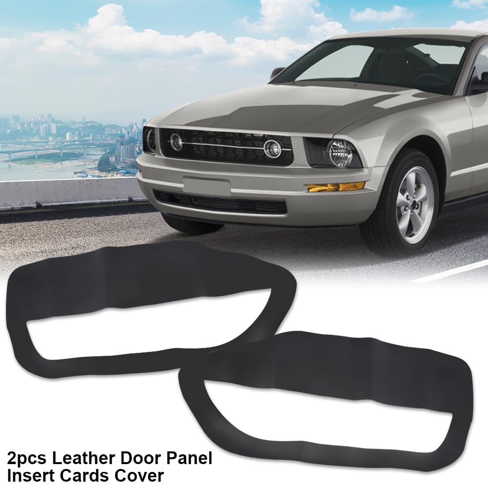 PIT66 2Pcs Door Panel Insert Cards Cover Fit Ford Mustang 2005-2009