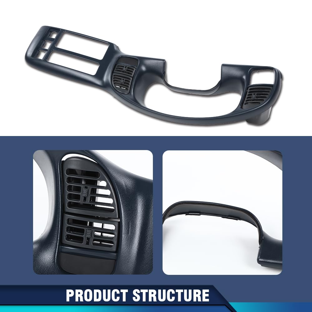 PIT66 Dash Radio Cluster Bezel Fit Chevy Astro GMC Safari 1995-2005 Blue