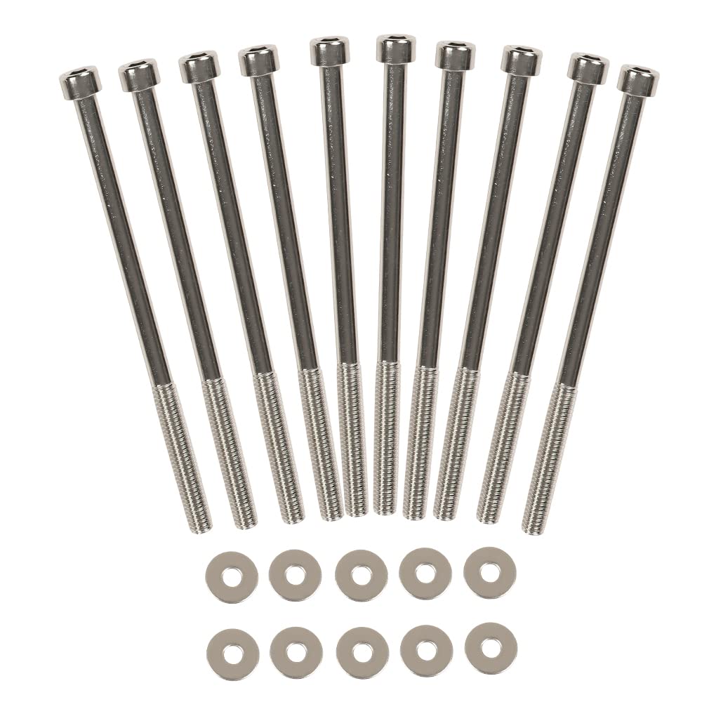PIT66 Intake Manifold Bolts Stainless Steel Kit, Compatible with GEN III, IV LSX (LS1 LS2 LS3 LS6 LS7) Chevy V8 Engines