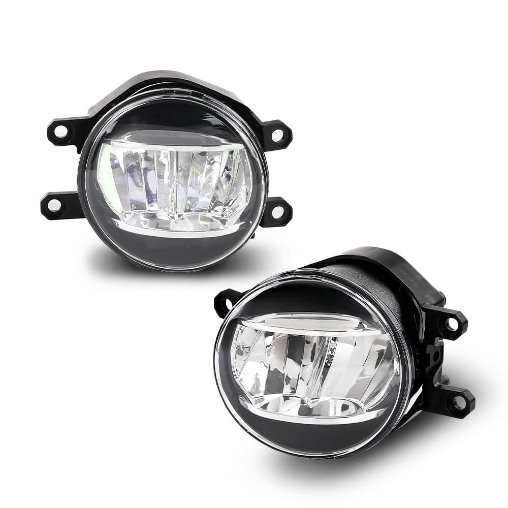 PIT66 LED Fog Lights Driving Lights Pair, Clear Lens