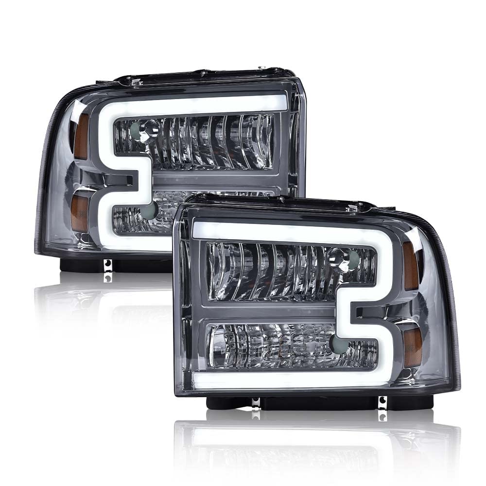 PIT66 LED Headlights Fit 2005-2007 Ford F250 F350 F450 F550 Super Duty