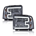 PIT66 LED Headlights Fit 2005-2007 Ford F250 F350 F450 F550 Super Duty