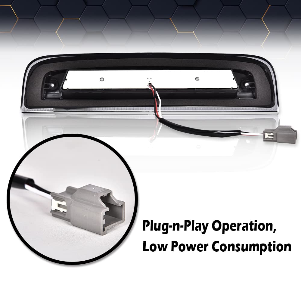 PIT66 3rd Brake Light Fit 2014-2018 Chevy Silverado I Type Black Housing