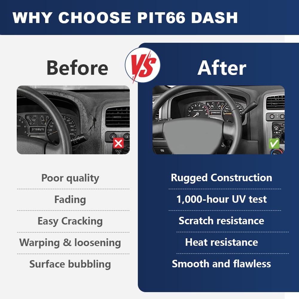 PIT66 Dash Trim Bezel Fit Chevy Colorado GMC Canyon 2004‑2012