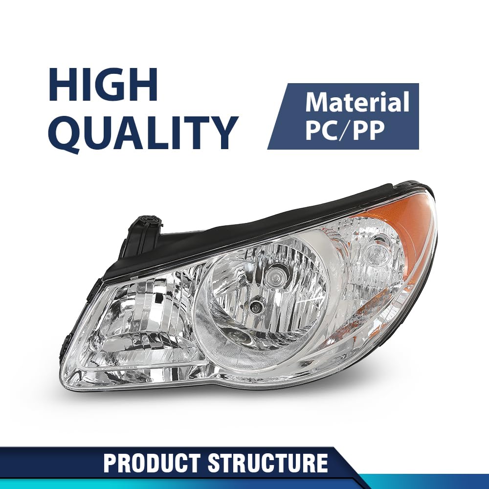 PIT66 Front Headlight Assembly Headlamp w/o Bulb Left Driver Side