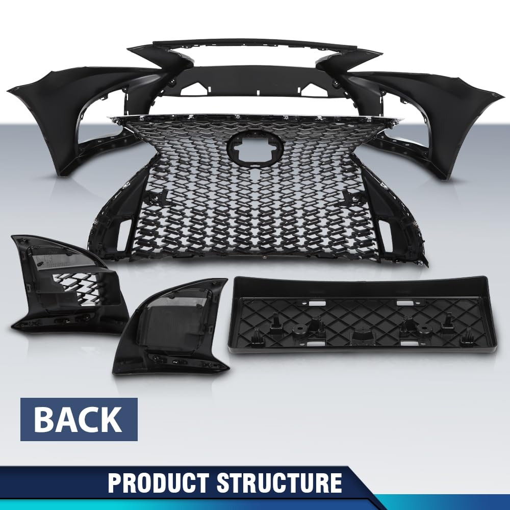 PIT66 Front Bumper Set Fit 2007-2009 LX LS460 to 18+ LS F-Sport Style