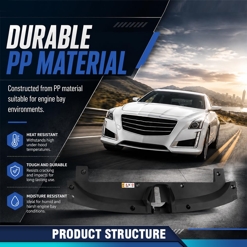 PIT66 Radiator Support Cover PP Black Fit Toyota Corolla 2019-2022